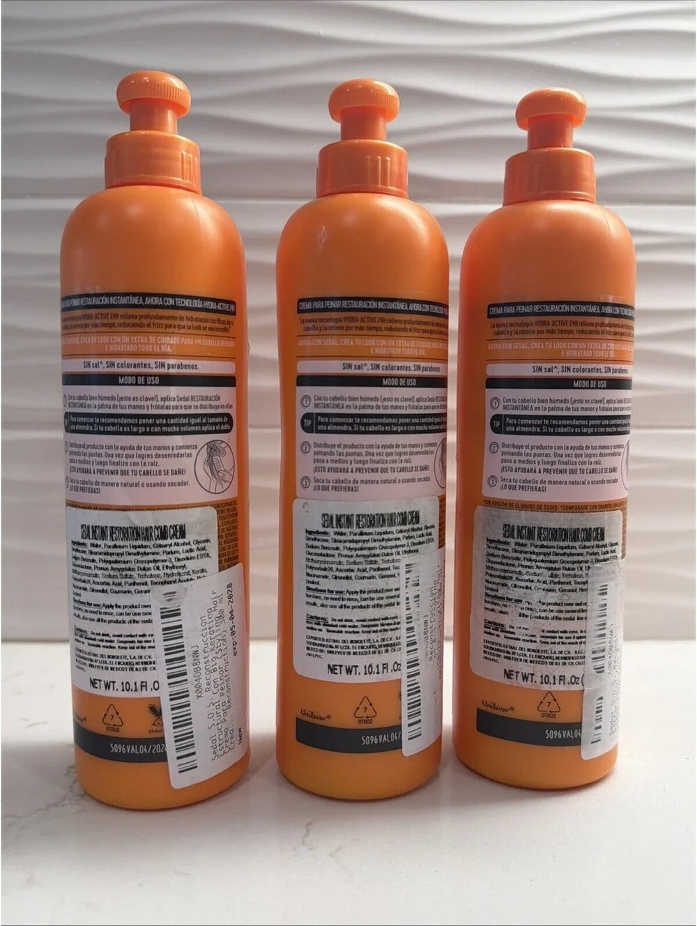 Lot of 3 Sedal Instant Restoration Styling Cream 300ml - Almond Oil & Keratin